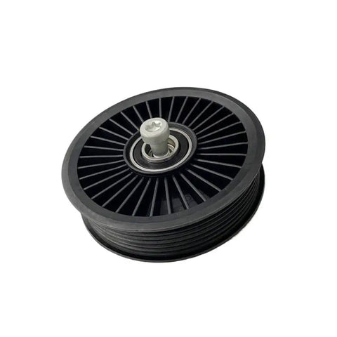 Heavy Duty Engine Drive Belt Idler Pulley For BMW F20 F30 E60 E65 E90 And FAW Cars shown from the side, durable plastic material.