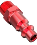 Real Deal 25 Foot Red Polyurethane Air Hose Kit Professional Grade Featuring One Quarter Inch Snap Fit Quick Coupler Automatic Rewind System For Smart Mechanics Auto Garage Shop Projects Abrasion Proof Coil Tube That Stops Tangling Forever red metal air hose coupler