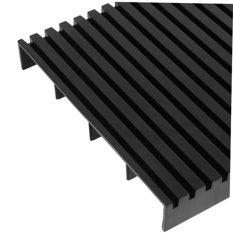 Close-up of Static Rack Circuit Tray For ESD Safe Storage with black grooves, ideal for organizing circuit boards.