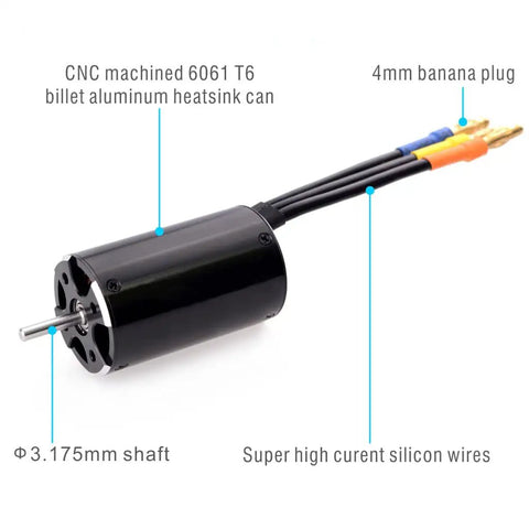 Replacement 2948 4800KV Brushless RC Boat Motor With 3.175mm Shaft And Water Cooling Jacket Beefed Up Torque 4 Pole
