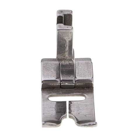 Beefy Hinged Zig Presser Foot Replacement Part in solid steel, top view, for sewing machines, Singer 20U compatible.