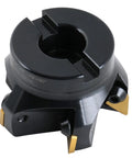 3 Inch Indexable Face Milling Cutter with 90 Degree Positive Rake, Right Hand Cut, Includes 5 TPG322 Inserts, 1 Inch Bore