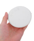 5 Pack White Fire Sprinkler Concealed Covers with Rustproof Replaceable Convex Trim Rings held in hand showing smooth surface