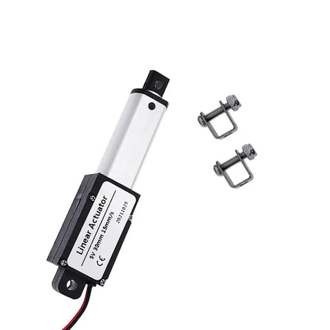Rock Solid Electric Linear Actuator With 30 Mm Or 50 Mm Stroke Featuring Smooth DC 5V Motor, metal housing and hardware included.