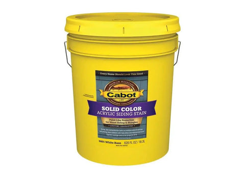 Top Shelf Acrylic Siding Stain Solid Color Five Gallon Big Bulk Tub Fast Drying Four Hour Exterior Wood Coating Crisp Pine White Hue