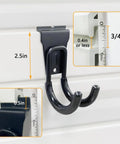 Heavy Duty Slatwall Hooks 14 Pack Black For Garage Organization And Tool Storage, Multi Size Wall Mount Hangers.