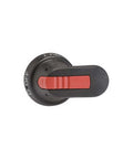Single Pistol Handle 3.1 in IP66 NEMA 1 3R 12 4 4X Replacement for Industrial Control Stations, black ergonomic grip shown front view