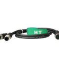 M12 A-Coded 5-Pin Female To Dual 5-Pin Female Y-Splitter Cable, PVC Shielded, 50cm, for sensors and actuators