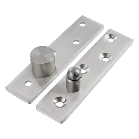 4 Inch Offset Axes Rotating Hinge 360 Degree Door Pivot Hinge Concealed Up Down Shaft Stainless Steel Brushed Nickel Finish Tough As Nails 2 Pack