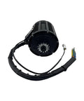 Rock Solid 4000 Watt Brushless Mid Drive Electric Motor For Moped Scooter Atv Go Kart with wires and mounting bracket view.