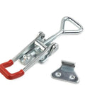 Heavy Duty Galvanized Toggle Latch Handle With 100 Kilogram Clamp Force For Secure Cabinets Tool Chests And Transport Cases Featuring Thick 2mm Steel Build For Maximum Hold And Tough Everyday Use Without Ripping Open, side view