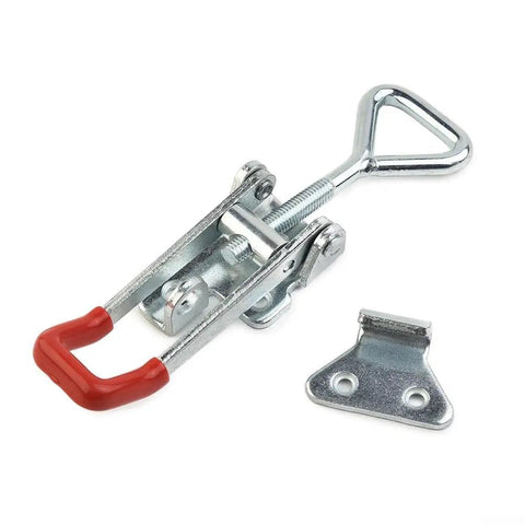 Heavy Duty Galvanized Toggle Latch Handle With 100 Kilogram Clamp Force For Secure Cabinets Tool Chests And Transport Cases Featuring Thick 2mm Steel Build For Maximum Hold And Tough Everyday Use Without Ripping Open, side view