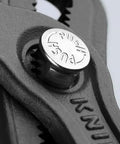 Close-up of Cobra Water Pump Pliers, 5 Inch, Red, Adjustable Pliers with self-locking teeth and quick button-press adjustment visible.