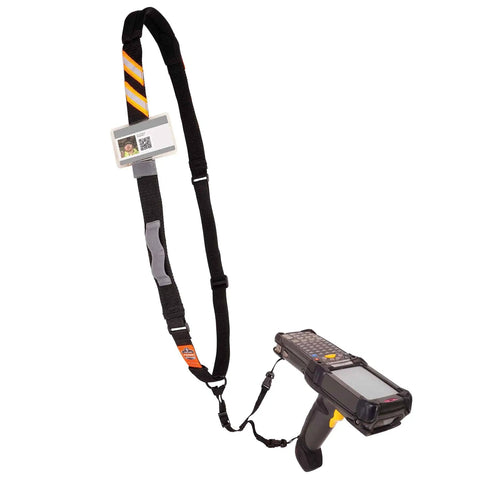 Sling Style Barcode Scanner Harness With Tethering Lanyard For Quick Access Built For The Grind Industrial Grade Tough Black
