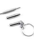 Stainless Steel Watch And Eyewear Repair Kit With Tweezers And Screw Set, pocket-sized tools on white background