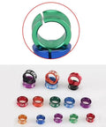 Multi Color Aluminum Pigeon Leg Bands Set Of 50 Open Ring Foot Rings For Birds 4 To 8mm Identification displayed in various colors.