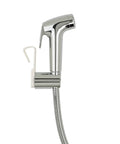 Handheld Bidet Sprayer For Diapering And Shattaf Use PVC Hose In White And Gray Metal T Valve With Water Pressure Control Reinforced