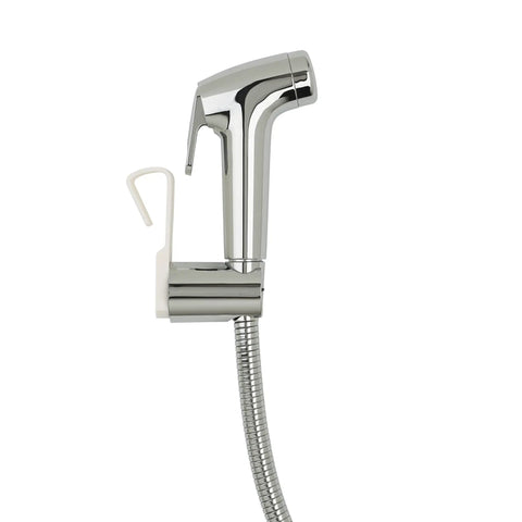 Handheld Bidet Sprayer For Diapering And Shattaf Use PVC Hose In White And Gray Metal T Valve With Water Pressure Control Reinforced