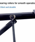 Close-up of bearing rollers in Smart Electric Lift Coffee Table With Remote Height Adjust And Foldable Iron Frame For Living Room That Holds Heavy Loads Like A Champ.