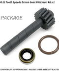 TH350 22 Tooth Speedometer Driven Gear With Housing Seals Replacement For GM Turbo 350 Transmission Grey Speedo Readings Kit