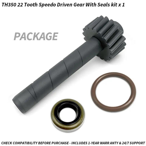 TH350 22 Tooth Speedometer Driven Gear With Housing Seals Replacement For GM Turbo 350 Transmission Grey Speedo Readings Kit