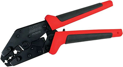 Pro Wire Crimping Tool With Interchangeable Jaws For Spark Plug Wires And Stripping Ratchet Action Multicolor Finish