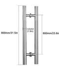 Heavy Duty Stainless Steel Gate Hardware Glass Door Handle For Indoor Outdoor Use And Push Pull Metal And Wood Door Handle Brushed Finish