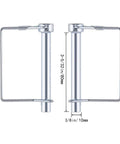 Three Eighths Inch Trailer Hitch Pin Two Pack, Heavy Duty Carbon Steel Zinc Plated And Rust Resistant with measurements