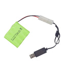 9.6V 2800mAh NiMH RC Battery Pack With Tamiya Plug And USB Charging Cable For Toy Tanks, RC Cars, Trucks, Boats, And Construction Vehicles