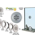 Satin Anodized Aluminum No-Draft Speak-Thru For Ticket Windows And Box Offices, Easy To Install, Cutaway Installation View