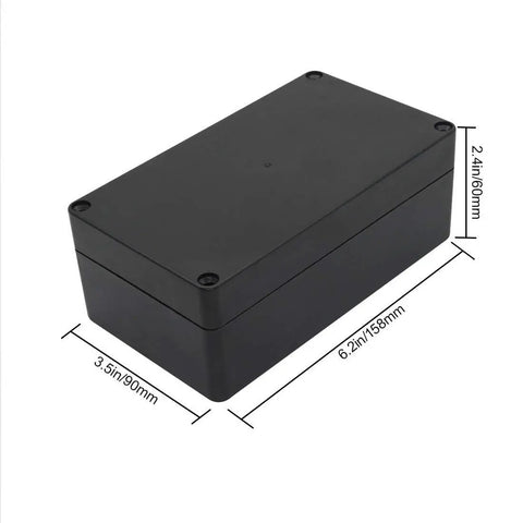 Beefy Built To Last Heavy Duty IP65 Waterproof ABS Plastic Junction Box Weatherproof Electrical Enclosure Project Box Black 6.2 x 3.5 x 2.4 Inch Pack Of 1 Durable Outdoor Ready Utility Box For Wet Environments