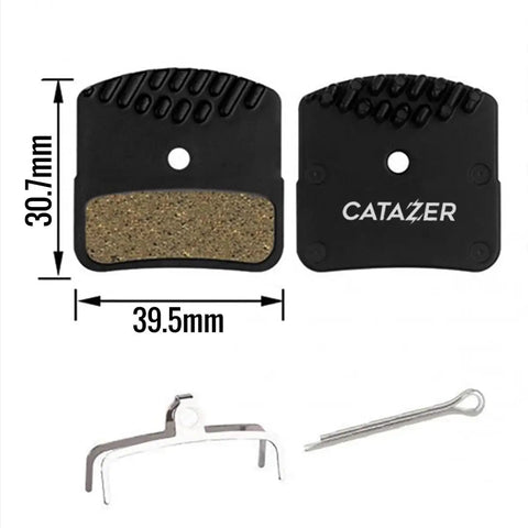 Hydraulic Disc Brake Pads For Four-Piston Shimano XT Calipers M820 M640 M6120 with measurements and accessories
