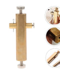 Pro Grade Violin Luthier Inlay Tool Curved Saddle Knife Accessory For Precise Grooving And Engraving Durable Workhorse For Pros And Hobbyists With High Gloss Finish in brass, close-up view.