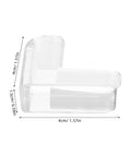 4 Pack Soft PVC Table Corner Protectors With Adhesive Edge Guards showing dimensions of 4 cm by 1.5 cm in clear view