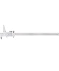 6 Inch Vernier Caliper Stainless Steel With Fine Adjustment 0.02 mm Graduation 0.03 mm Accuracy in full side view on white