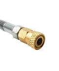 Close-up of DIN Valve Scuba Adapter For High Pressure 4500 PSI PCP Paintball HPA Tank Fill Station With 8mm Quick Disconnect.