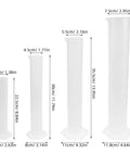 4 Pack Plastic Graduated Cylinders Thickened Clear Plastic With Hexagonal Spill Resistant Base For Precise Calibration In Kid Friendly Lab Learning Science Classroom Supplies Industrial Measuring, 22.5-42cm