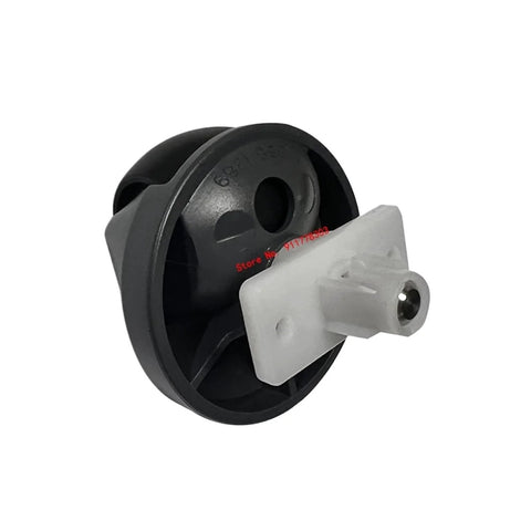 Omni-Directional Wheel for Roborock; gray wheel with white mounting hub, side view