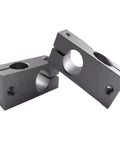 Optical Axis Cross Clamp Fixed Support For Parallel Vertical Connection Locking In Steel With Reducing Cross And Double Hole 12mm Aperture