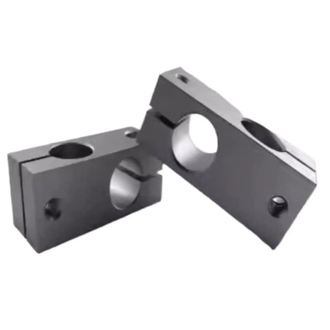 Optical Axis Cross Clamp Fixed Support For Parallel Vertical Connection Locking In Steel With Reducing Cross And Double Hole 12mm Aperture
