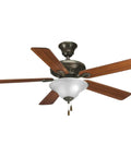 Signature 52 Inch Five Blade Ceiling Fan With Reversible 153 X 18 Motor In Antique Bronze Finish, Dope Modern Look For Any Room