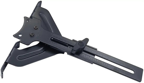 Super Durable Adjustable Edge Guide Fence Jig For Woodworking Routers Quick Attach Slide System shown from the top.