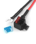 12V Add A Circuit Fuse Tap Adapter For Car Cigarette Lighter With 3.3 Ft 1 m 18 AWG Cable And Fuse Holder Easy Install
