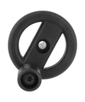 Black Table Saw Handwheel Replacement Round Handwheel With Revolving Knob Handle Fits DW745 DWE7480 DCS7485B front view