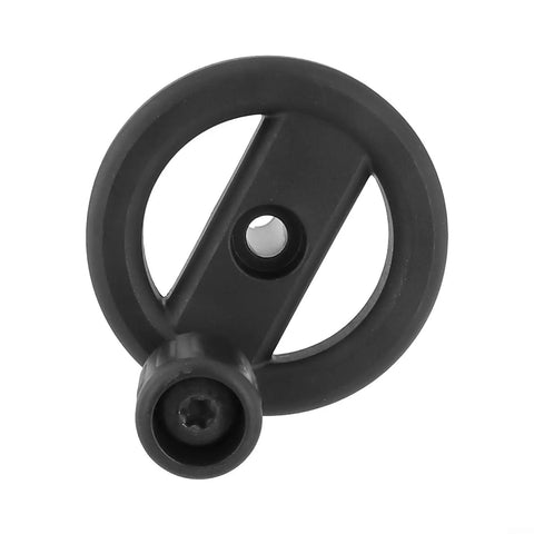 Black Table Saw Handwheel Replacement Round Handwheel With Revolving Knob Handle Fits DW745 DWE7480 DCS7485B front view