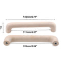 Beech Wood Drawer Pulls Unfinished Cabinet Handles For Kitchen Cupboards Dresser Wardrobes And Closets, 145mm length view