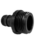 10 Pack Three Quarter Inch Garden Hose Quick Connect Fittings Adapters Male GHT Nipples Quick Release Kit, black fitting, side view