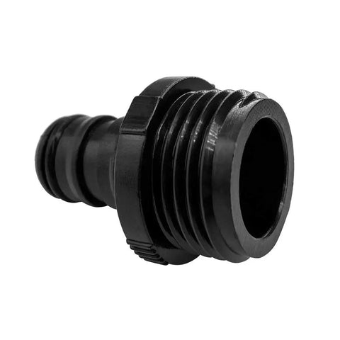 10 Pack Three Quarter Inch Garden Hose Quick Connect Fittings Adapters Male GHT Nipples Quick Release Kit, black fitting, side view