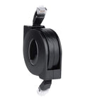 CAT6 Ethernet Cable With Retractable Flat Design, Adjustable Length RJ45 Patch Cable, 2m Long, Black, coiled view