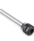 Heavy Duty Straight Shank C12 Collet Chuck Holder With ER16 Ground Clamping For CNC Milling And Lathe Deep Rod Extension Work High Rigidity 100mm Length, shown from side angle.
